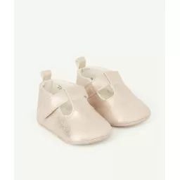 Chaussons type baskets bébé fille couleur dorée –  – Soldes