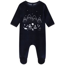 Pyjama en velours Garçon Bleu