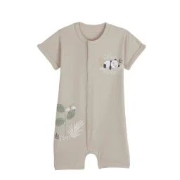 Combishort Bébé Mixte Mini Panda Beige