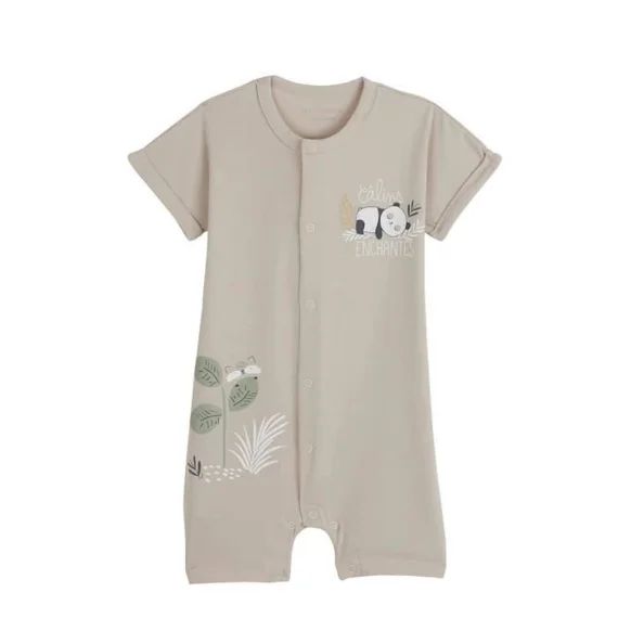 Combishort Bébé Mixte Mini Panda Beige