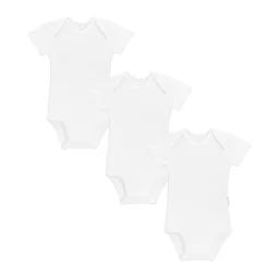Lot De 3 Bodies Bébé Manches Courtes Blanc