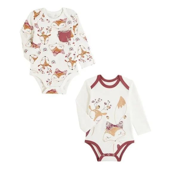 Lot De 2 Bodies Bébé Manches Longues Amaya Blanc