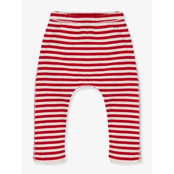 Pantalon bébé rayé en tubique – PETIT BATEAU rouge