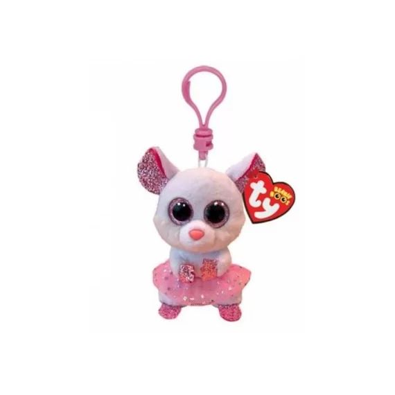 Peluche Ty Beanie Boos Clip Nina La souris – Marque TY – Pour Enfant – Rose rose