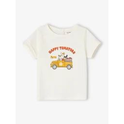 Tee-shirt farmer bébé écru