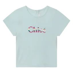 T-shirt imprimé avec clous Fille Bleu
