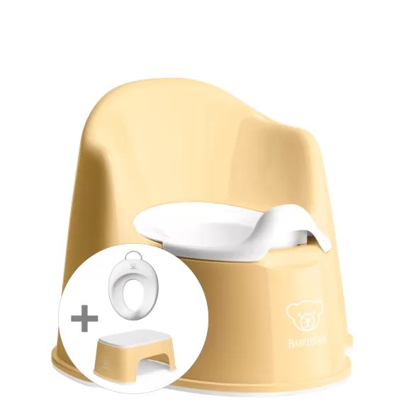 Kit Apprentissage de la propreté – Jaune pastel/Blanc