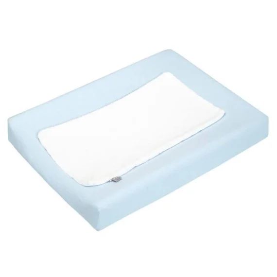 Housse De Matelas À Langer + Tapis De Change En Bambou Jeanne Bleu Bleu