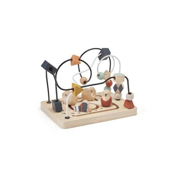 Labyrinthe Boulier De Perles En Bois Neo – Motricité – Bébé – Kids&rsquo;s Concept Beige