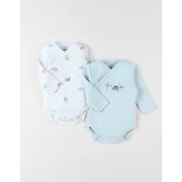 Set De 2 Bodies En Coton Blanc