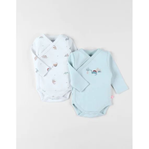 Set De 2 Bodies En Coton Blanc