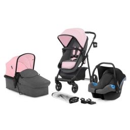 Poussette Kinderkraft Juli + Nacelle – Rose + Coque Auto Mink – Grey