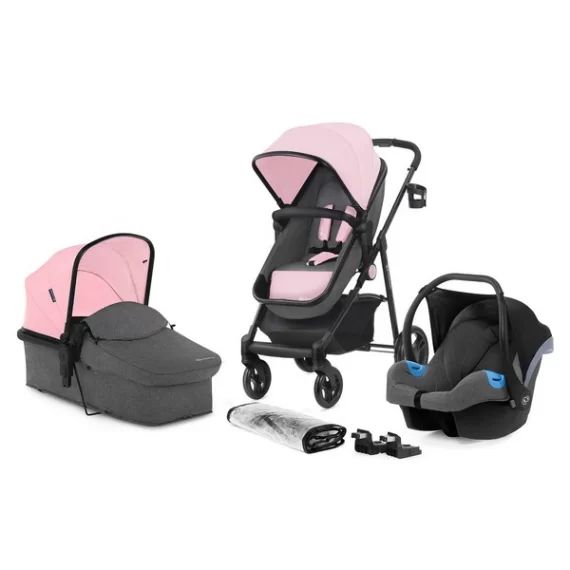 Poussette Kinderkraft Juli + Nacelle – Rose + Coque Auto Mink – Grey