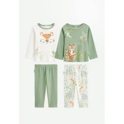 Lot De 2 Pyjamas Enfant Kanha Vert