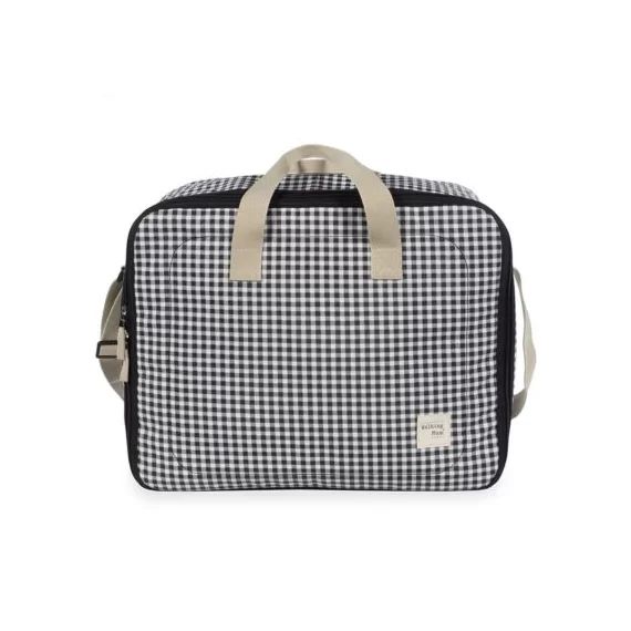 Valise de maternité I Love Vichy noir