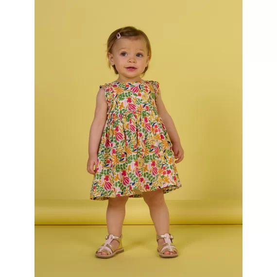 Robe À Imprimé Fleuri Bébé Fille – Blanc