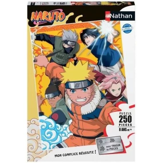 Nathan – Puzzle 250 pièces – Naruto à l&rsquo;académie des ninjas jaune