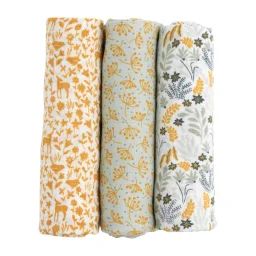 Langes Lot De 3 En Coton Bio Blanc