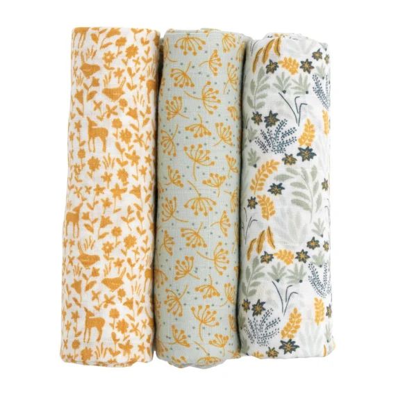 Langes Lot De 3 En Coton Bio Blanc