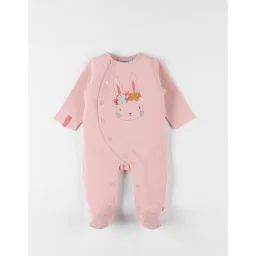 Pyjama 1 Pièce Fleuri En Jersey Blush Rose