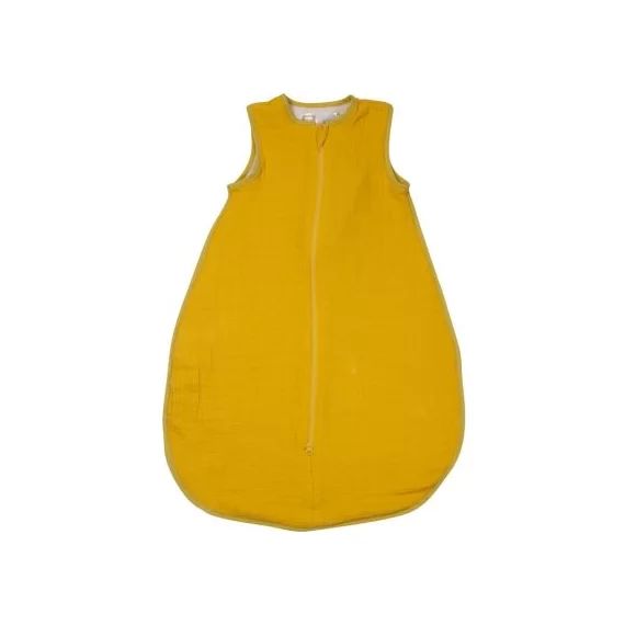 Gigoteuse légère en mousseline de coton moutarde TOG 0,5 (65 cm)