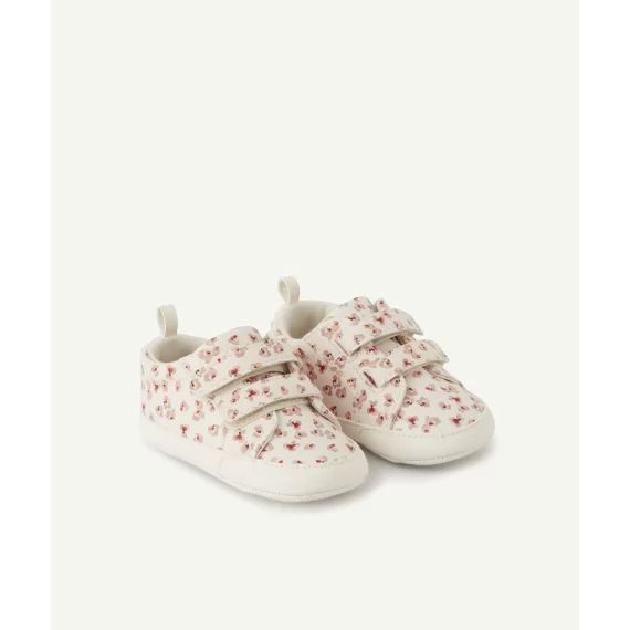Chaussons style basket bébé fille avec imprimé fleuri –  – Soldes