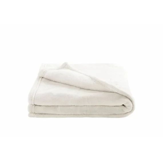 DOMIVA Couverture Microdoux – Microfibre 100% Polyester – Blanc – 75 x 100 cm beige