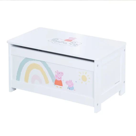 Coffre À Jouets À Fermeture Douce – Banc Avec Rangement Rock Star Baby Blanc – Peppa Pig