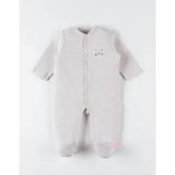 Pyjama 1 Pièce En Jersey Gaufré Beige