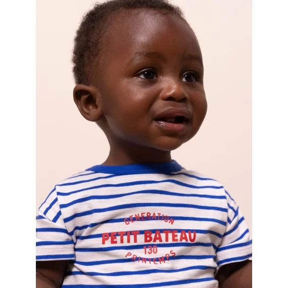 T-shirt manches courtes PETIT BATEAU bleu