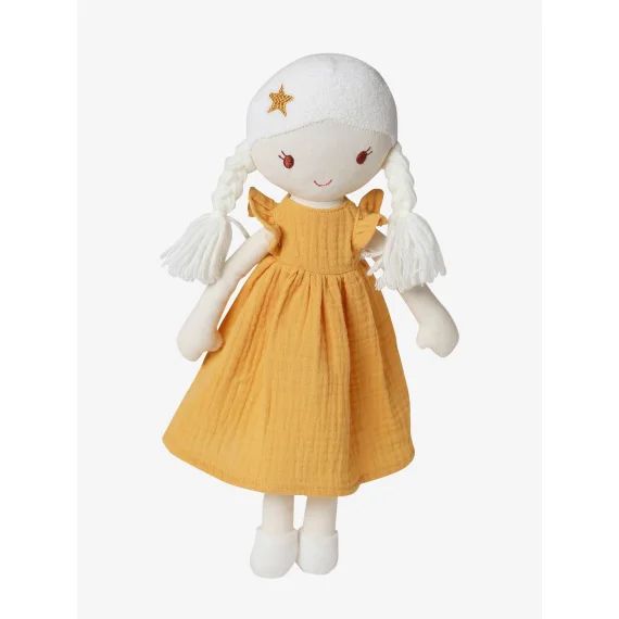 Poupée en tissu + 2 robes blanc