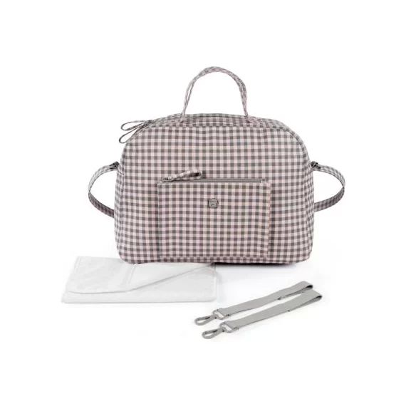 Sac à langer Together Vichy rose et gris