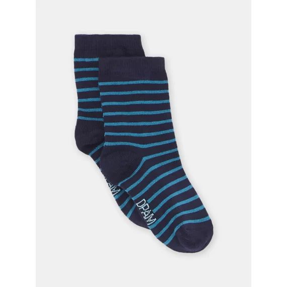 Chaussettes Bleues À Imprimé À Rayures Bébé Garçon – Kaki