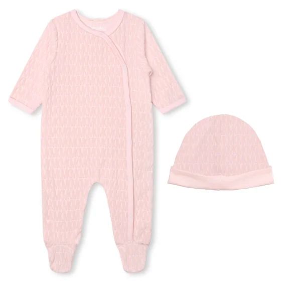Ensemble pyjama et bonnet Fille Rose