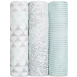 Lot de 3 maxi langes Metallic skylight (120 x 120 cm)