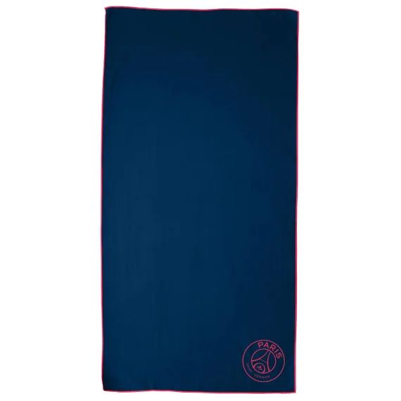 Serviette De Bain Et De Plage En Microfibre, Psg Neored Bleu Nuit