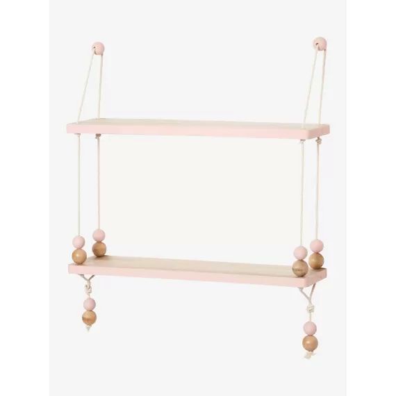 Etagère balançoire bois et corde Macaron bois