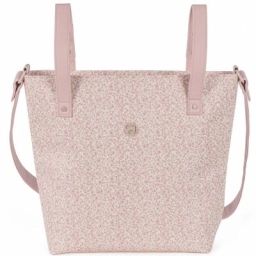 Petit sac à langer à anses Flower mellow rose