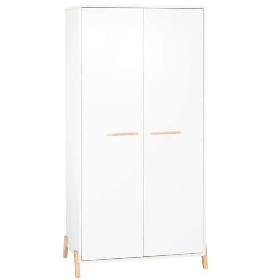 Armoire bébé 2 portes en bois blanc blanc