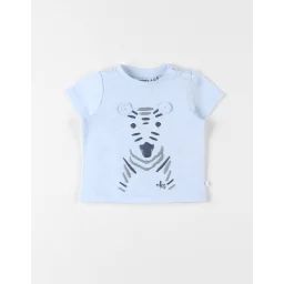 T-shirt Zèbre À Courtes Manches Bleu