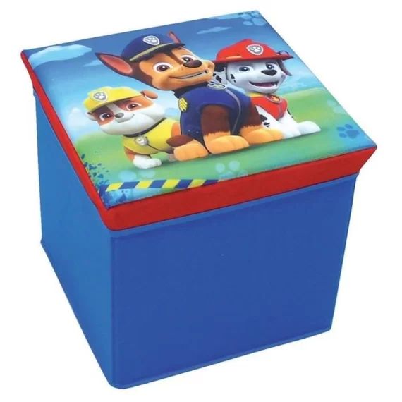 Fun House Pat Patrouille tabouret de rangement pour enfant bleu