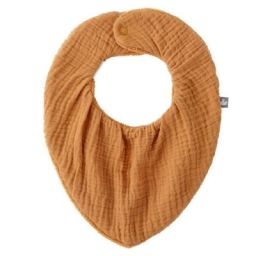 Bavoir bandana Soft bambou réversible noisette