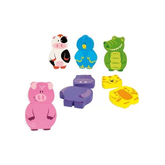 Puzzles animaux magnétiques (12 pièces)