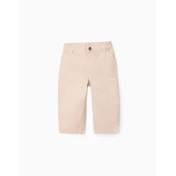 Pantalon Cargo En Coton Beige Clair