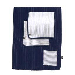 Matelas À Langer En Double Gaze De Coton Et Sa Serviette Bleu