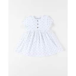 Robe Imprimé Fleuri En Jersey Blanc