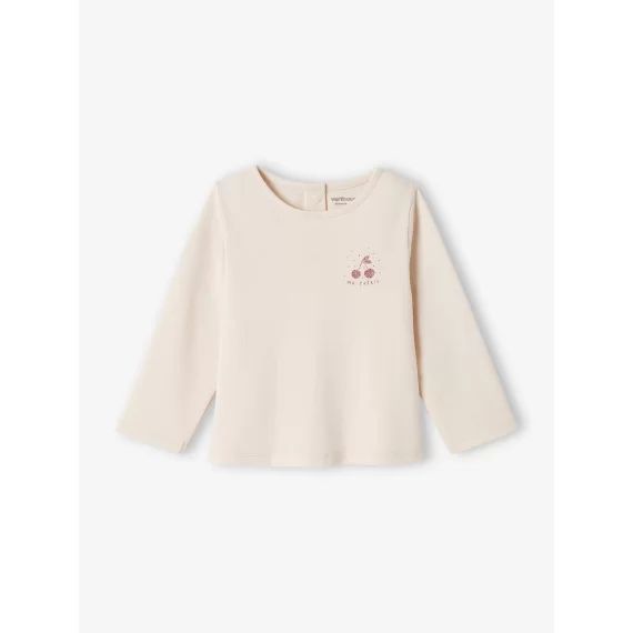 T-shirt bébé Basics manches longues vanille