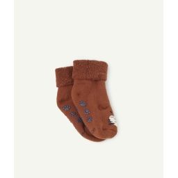 Chaussettes marron animation chat anti-dérapantes bébé –  – Soldes