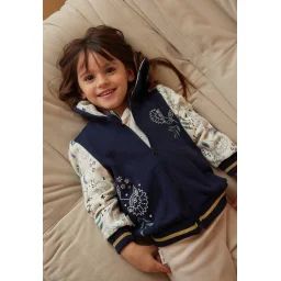 Sweat À Capuche Zippé Enfant En Molleton Belle De Nuit Bleu