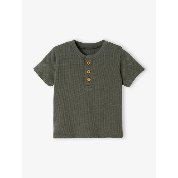T-shirt tunisien bébé nid d’abeille bébé kaki